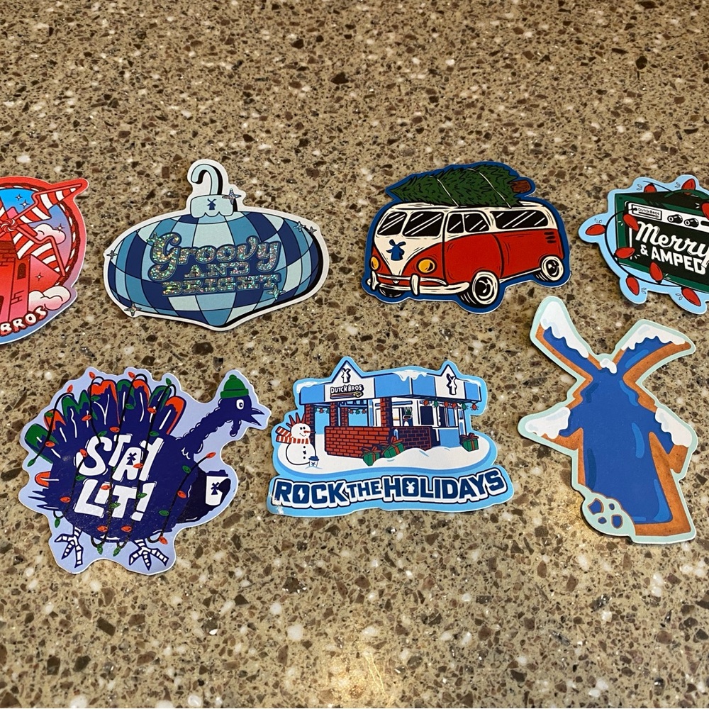 Dutch Bros Holiday Sticker Pack
